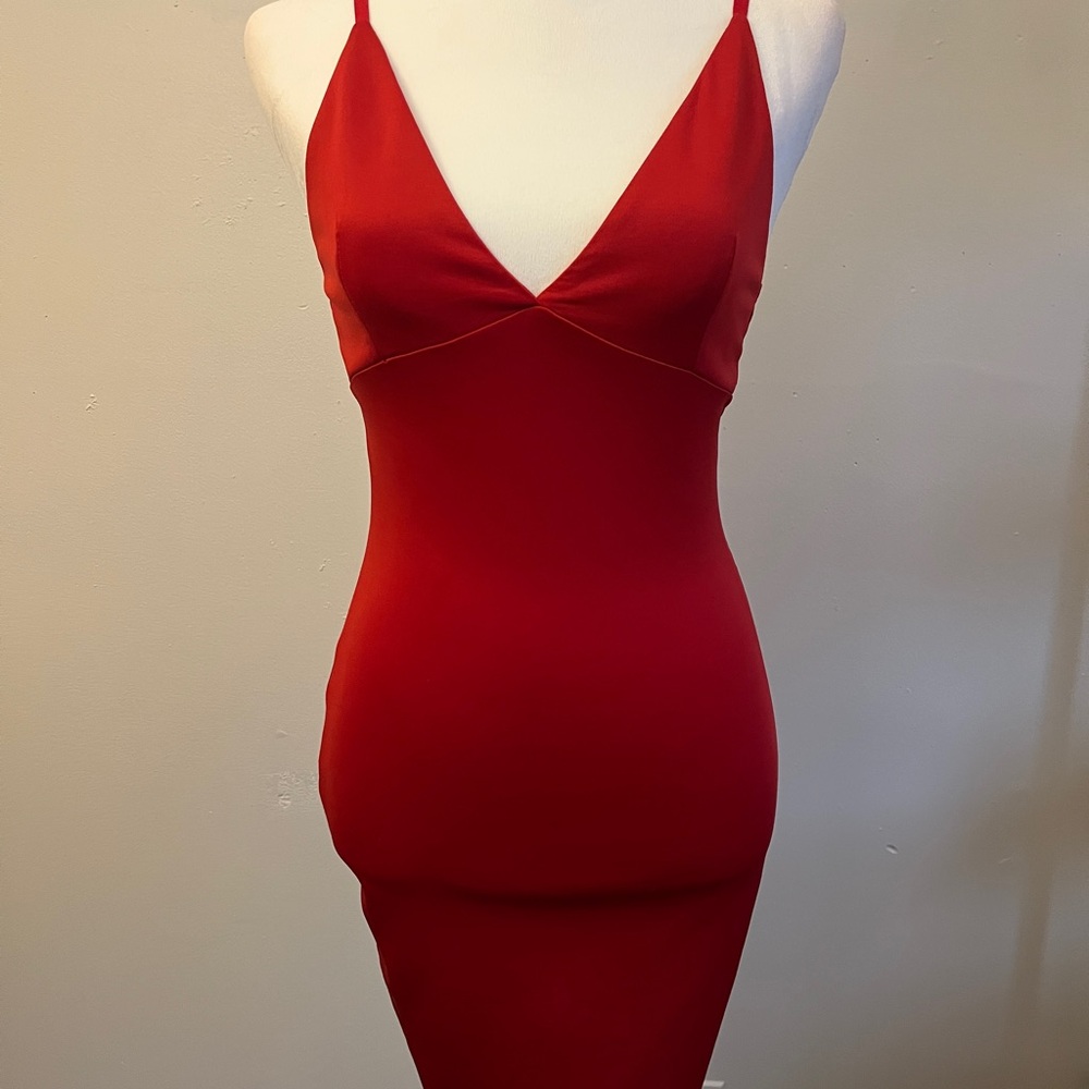 Elegant hot Red Spaghetti Strap Dress get it before international woman day